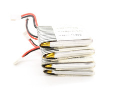4PCS 3.7V 650mAh Lipo Battery for RC UAV Drones