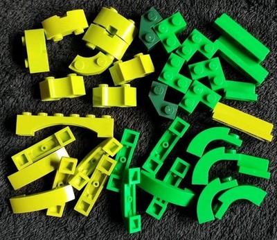 Lego Zaun Bögen Absperrung Konvolut Geländer Gitter grün limette gemischte Teile Paket