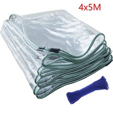 Wasserdichte Transparente Plane mit Ösen Schutzplane LKW Folie Klare Garten