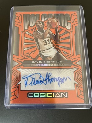 David Thompson 2024-25 Panini Obsidian Volcanic Signatures Auto /99 Nuggets HOF