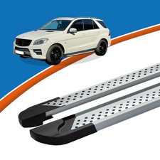 Trittbretter passend für Mercedes ML W166 ab Baujahr 06/2011-02/2015 VISO Silber