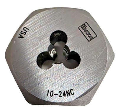 10-24 X 1'' Hex Die Irwin 6428 Carbon Steel SAE USA RH Rethreading Hanson 10/24