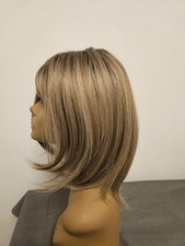 NEW MIXED SANDY BLONDE STRAIGHT HAIR WIG WITH BANGS HIGHLIGHTS OMBRE