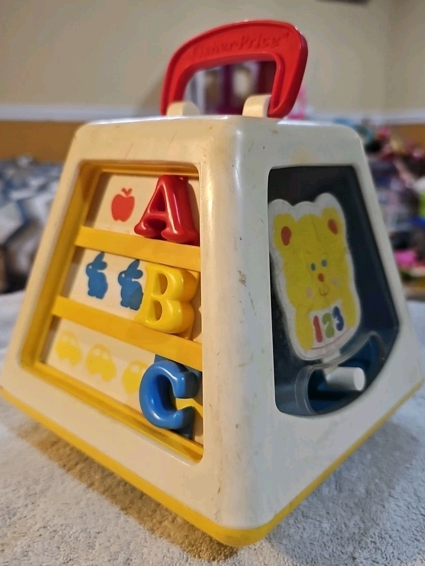 Vtg Fisher Price Turn & Learn Spinning Toy Activity Center No. 1021 Baby Toddler