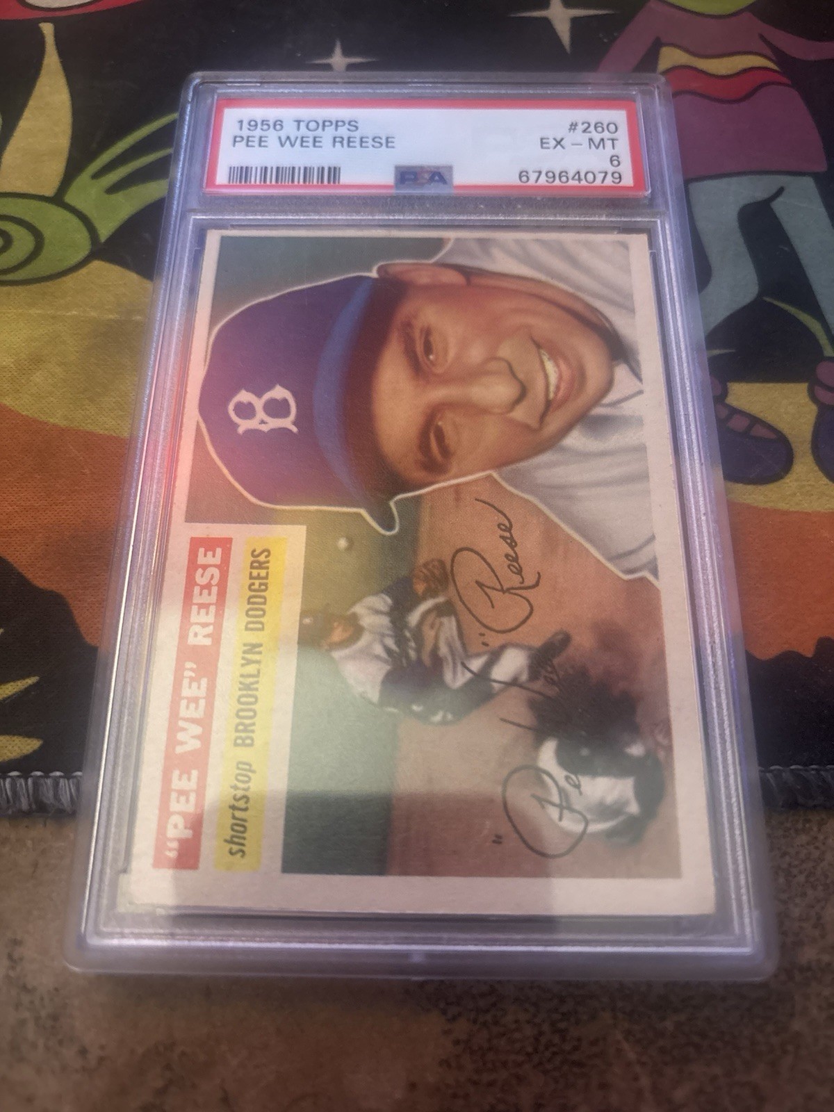 1956 Topps Baseball #260 Pee Wee Reese PSA 6