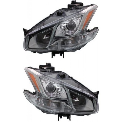 For Nissan Maxima Headlight 2009-2014 Driver and Passenger Side Pair Halogen