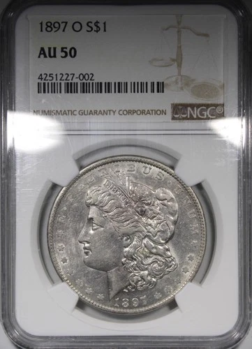 1897-O Morgan Dollar NGC AU50 Circulated Better Date $1