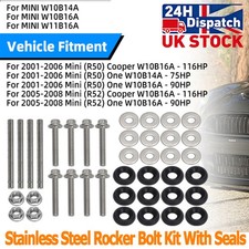 Stainless Steel Rocker Bolt Kit For Mini Cooper S R50 R52 R53 W10B14A W10B16A UK