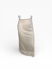 Gossard Artemis Full Length Slip Maxi Beige Small USA Made 100 Nylon Vintage