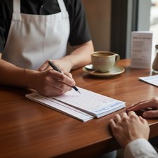 Stylish Pink Guest Check Pads - 6 Pack, 300 Sheets for Busy Cafes & Restaurants