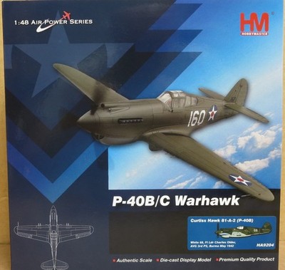 Hobby Master HA9204 P-40B/C Warhawk AVG 3rd PS May 1942 1/48 Scale Die Cast