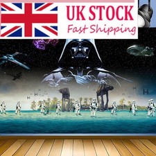 Star Wars Backdrop Boys Space Happy Birthday Party Photo Background Banner 