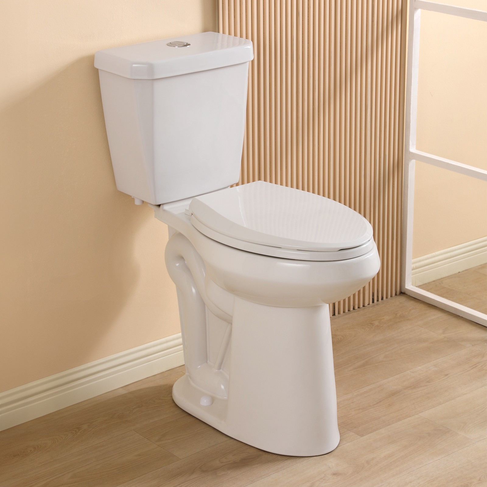 21" Tall Two Piece Elongated Toilet Dual Flush 0.8/1.28 GPF 