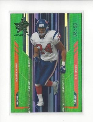 2005 Leaf Rookies and Stars Longevity Emerald #178 C.C. Brown Rookie Texans /99 