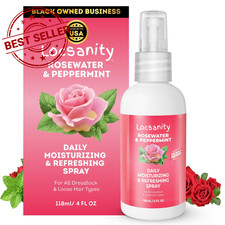 Locsanity Rosewater and Peppermint Daily Moisturizing Spray – Trial 4 Fl Oz
