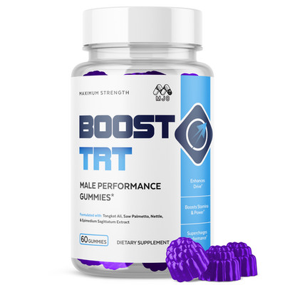 (1 Pack) Boost TRT Male Gummys Advanced Max Formula BoostTRT Vitamin 60 Gummies