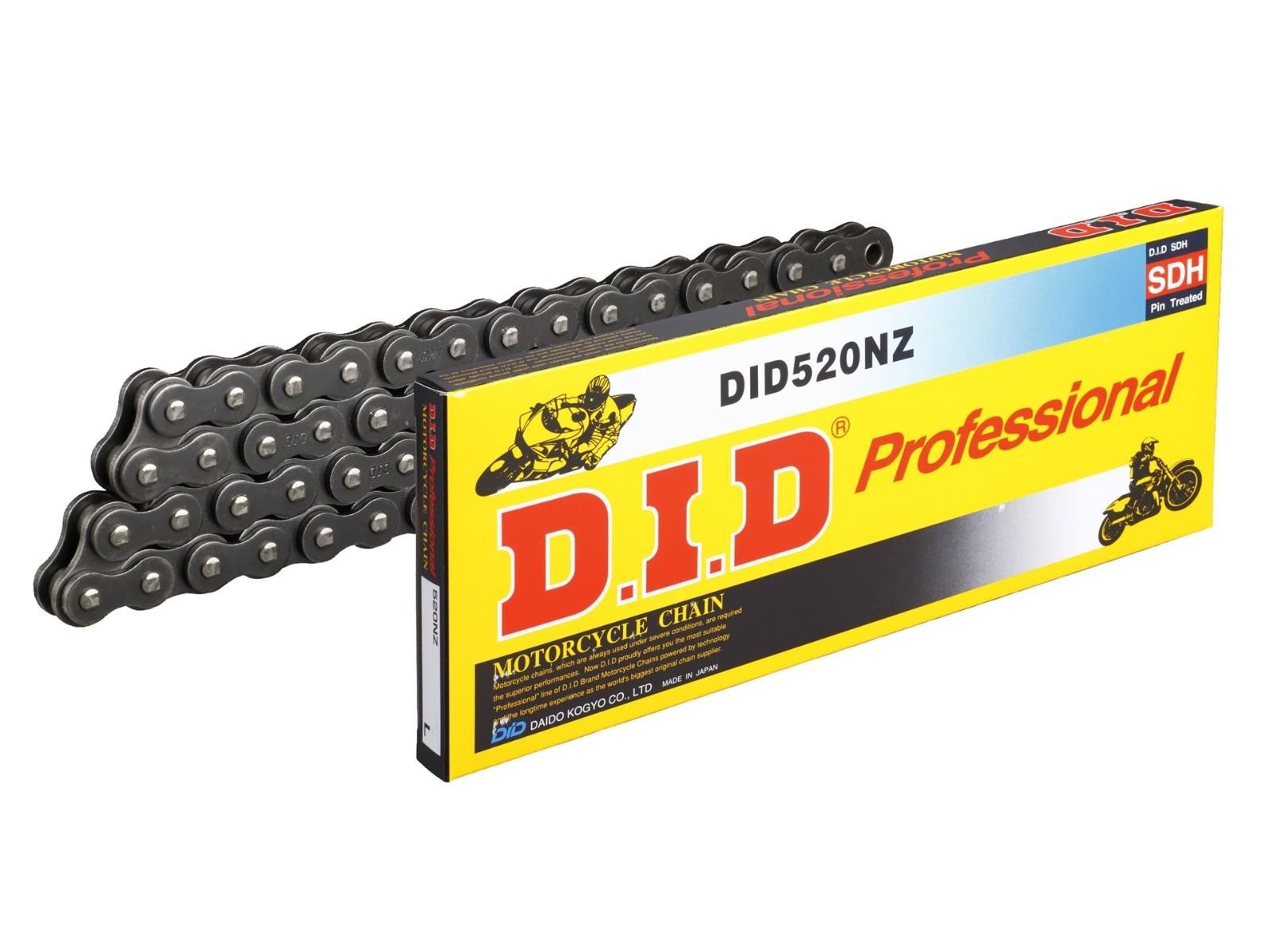 Did 520nz B&B Standard Motorcycle Chain Black with Rivet Lock 116 Links