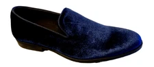 STEVE MADDEN NYC Size 10 Navy Blue Velvet Men's Mason Dress Loafers Shoes NEW