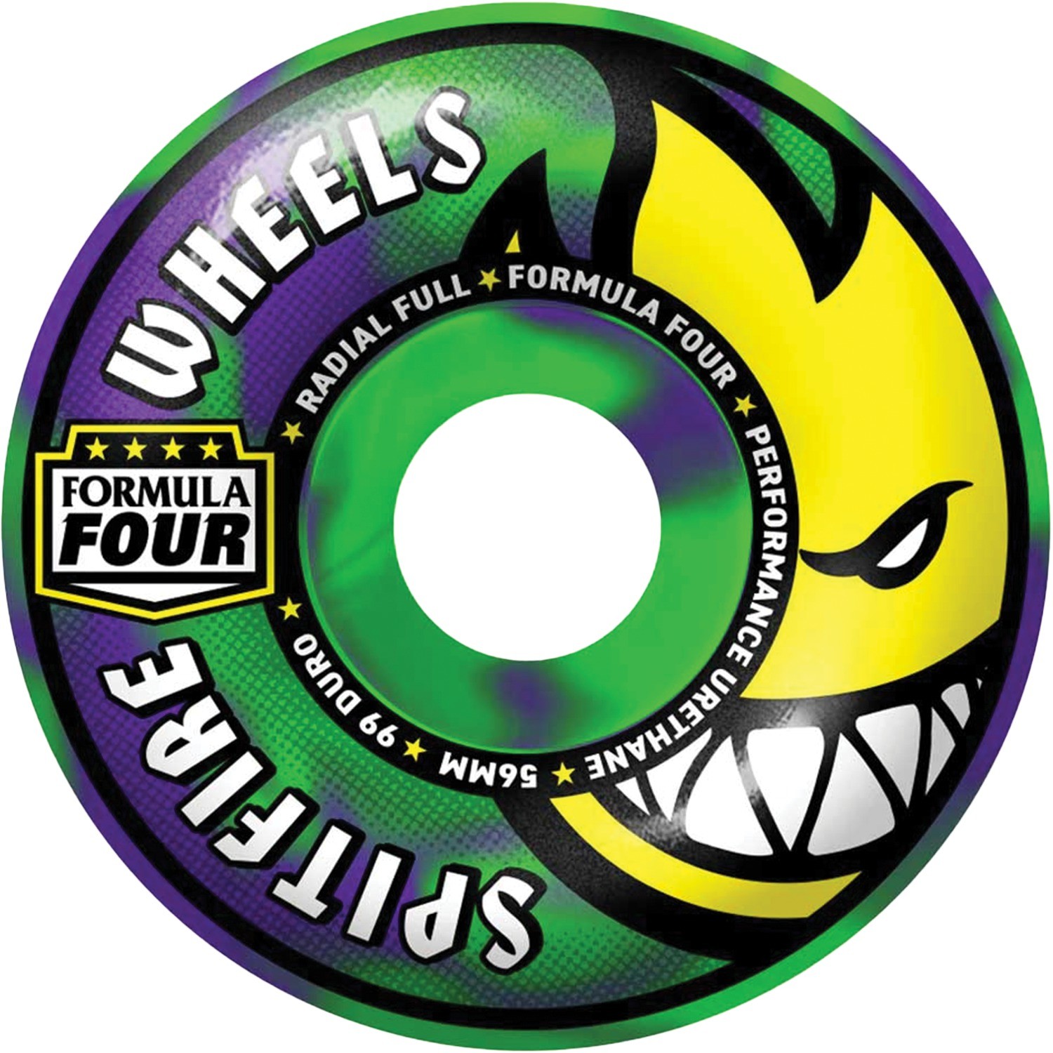 Spitfire Wheels Formula Four Radial Full Skateboard Wheels - 56mm 99a (Set of 4)