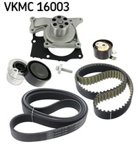SKF Wasserpumpe + Zahn-/Keilrippenriemensatz VKMC 16003 für MERCEDES KLASSE W247 SKF Wasserpumpe + Zahn-/Keilrippenriemensatz VKMC 16003 für MERCEDES KLASSE W247