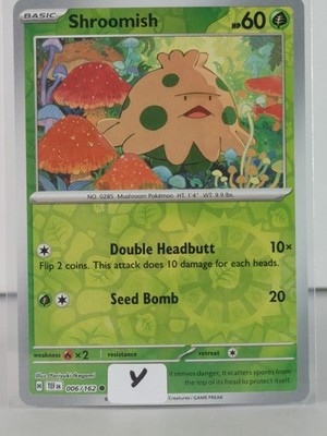 Shroomish - Reverse Holo - Temporal Forces - 006/162 - Pokemon TCG -NM -U PIck