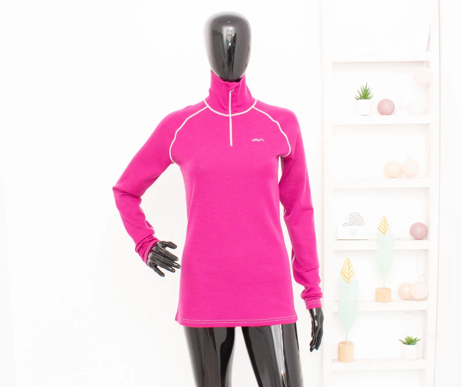 Addicted To North Womens Base Layer Top Zip Neck 80% Merino Wool Thermo Skiing L
Opens in a new wind
