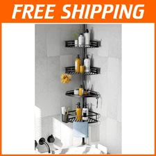 Adjustable Corner Shower Caddy: Rustproof Organizer Shelves
