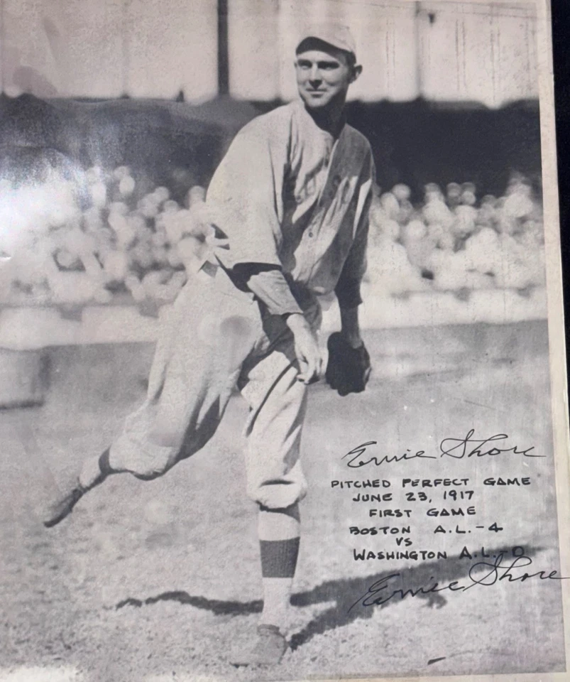 Ernie Shore "Perfect Game Pitcher w/Babe Ruth" Signed Autographed Photo Auto PSA - Image 3 of 4