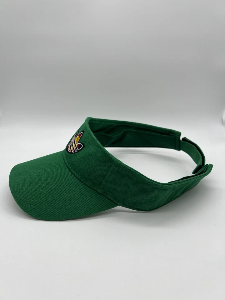 Винтажный зеленый козырек Adidas несколько цветов листья редкая зеленый цвет - Изображение 2 из 4