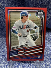 Grady Emerson - #300/399 - RED PRIZM -  2026 Panini USA Stars & Stripes - 141