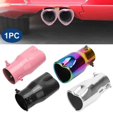 2.5" Inlet Heart-Shaped Car Rear Exhaust Pipe Tail Muffler Tip Matte Accessories