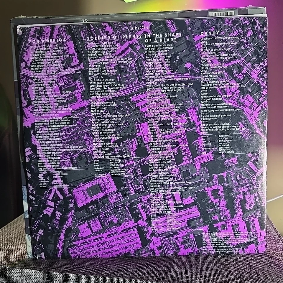 Jackson Browne–Lives In The Balance–1986 Asylum–7E-1093 Vinyl LP - Image 3 of 4