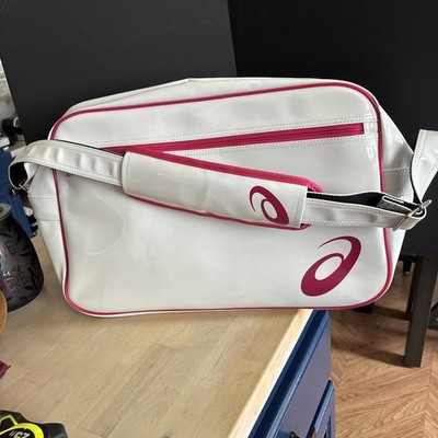 ASICS Enamel Sports Bag White/Pink 21 X 13 
