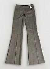 Club Monaco Tex Mid Rise Bootleg Dress Slacks Italian Tropical Wool Sz 00 New