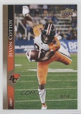2021 Upper Deck CFL Gold 30/50 Jevon Cottoy #190 m7v