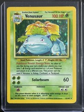 Venusaur 15/102 Set Base 1999 Holo Rara Carta Pokémon WOTC TCC Bisaflor