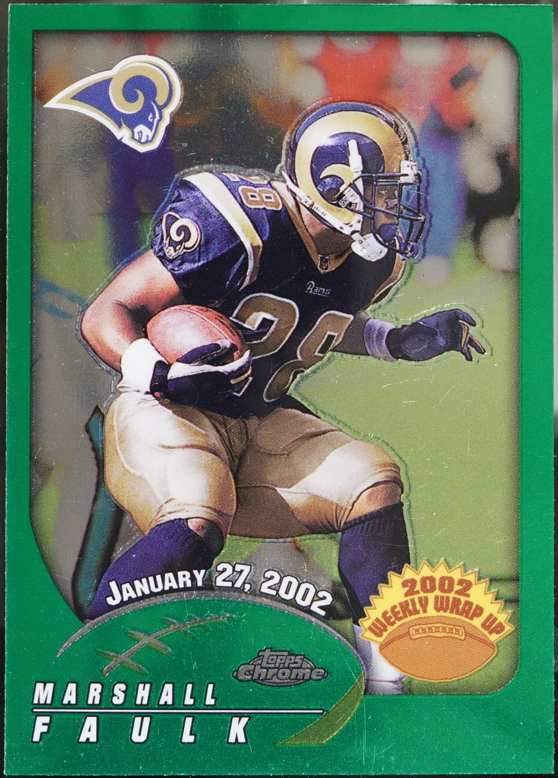 2002 Topps Chrome Football Marshall Faulk #165