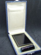 NOAILLES Coffret Fumeur Briquet essence Laque noir lighter petrol Feuerzeug