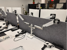 NEW HumanScale Dual Monitor Arms with M2.1 Powered Base