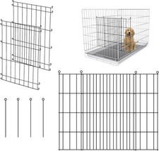 Dog Crate Divider Panel - 2 Pack Black Metal Compatible with 24"-32" Other ...