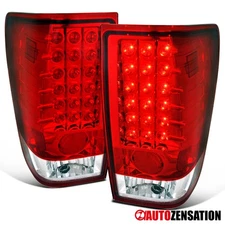 Fit 2004-2015 Titan Pickup Red LED Tail Lights Rear Brake Lamps Left+Right 04-15
