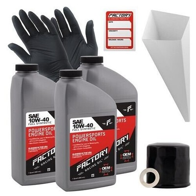 #ad Factory Racing Parts 10W40 3Qt Oil Change Kit For Honda XL700V VT750C C2B XRV750 $42.99