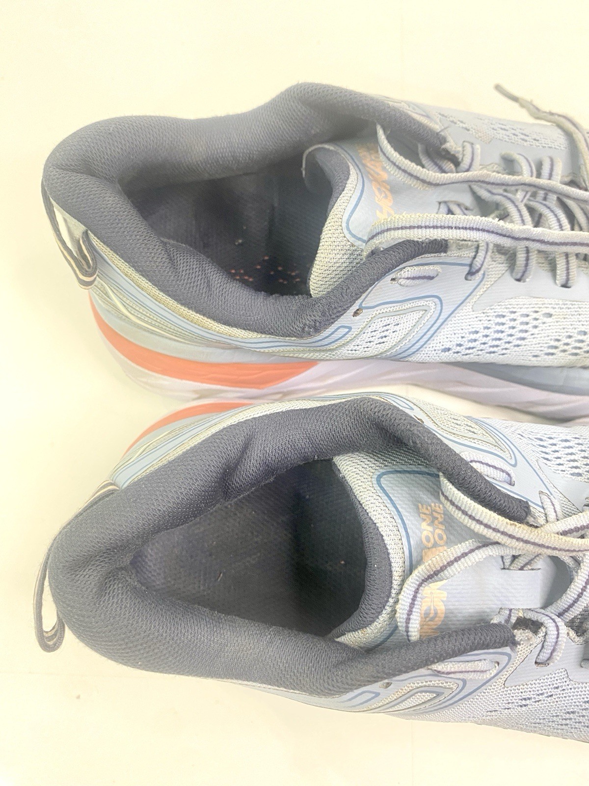 HOKA ONE Womens Size 8 Wide Blue Orange Bondi 7 Running Shoes Sneaker Cushioned thumbnail 12