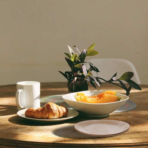 8 Pcs Palm Leaf Paper Pallet Round Serving Plate Tropical Party Plates - Picture 9 of 12