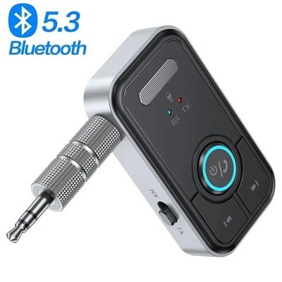 Bluetooth 5.3 Audio Receiver Adapter AUX Kabel Auto 3.5mm Klinke USB Empfänger