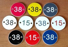 Table number discs variuos colours acrylic plaques