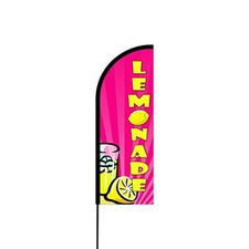 Outdoor Advertising Flex Banner, Swooper / Feather Flag - Lemonade Flag