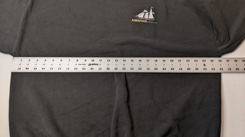AMISTAD Sailboat America Men's 2XL BLACK Jerzees Cotton Long Sleeve Sweatshirt - Picture 9 of 13