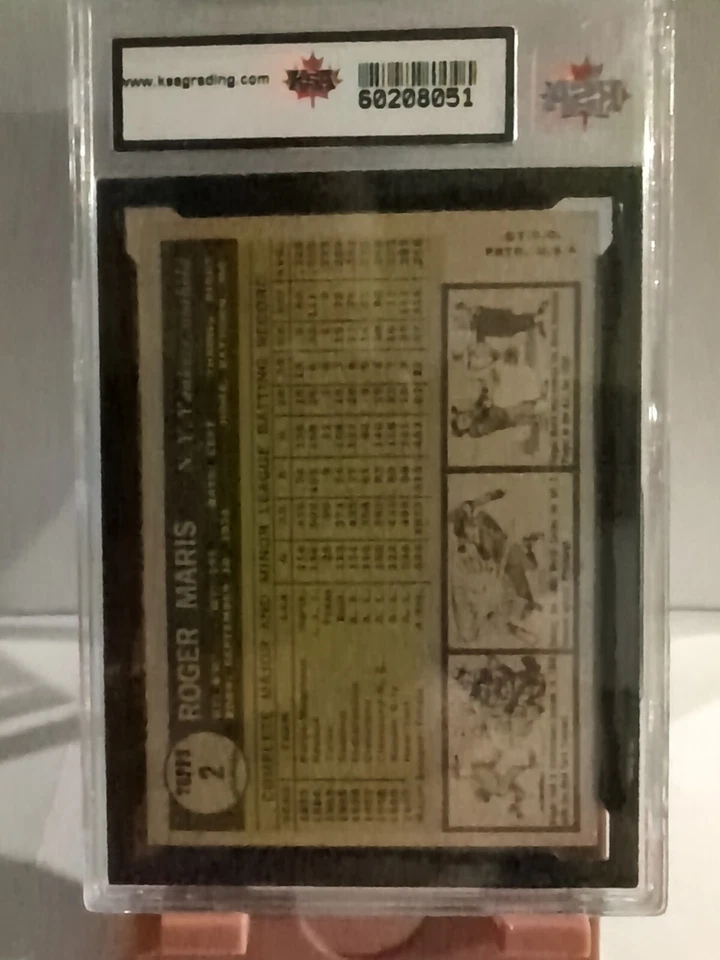 1961 Topps #2 Roger Maris KSA 7! Foto 2 de 2