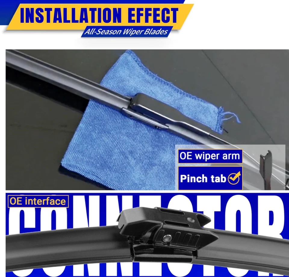 3x Escobillas limpiaparabrisas delanteras traseras para Mini Cooper Countryman 2017-2023 Foto 4 de 4